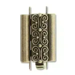 Beadslide Squiggle, Tube Clasp, 10x18mm - Image 5