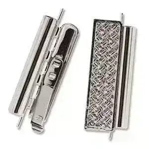 Beadslide Crosshatch, Tube Clasp, 10x24mm - Image 6