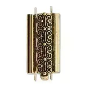 Beadslide Squiggle, Tube Clasp, 10x24mm - Image 5