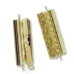 Beadslide Squiggle, Tube Clasp, 10x24mm - Image 8