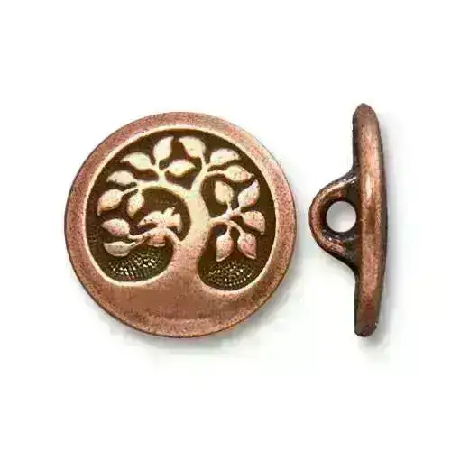 TierraCast Bird in a Tree Buttons, Small or Large, 5 Finishes - Image 5