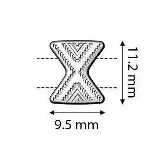 Cymbal, Sostis Chevron Bead Connector, 2 Pcs. 4 Finishes - Image 5