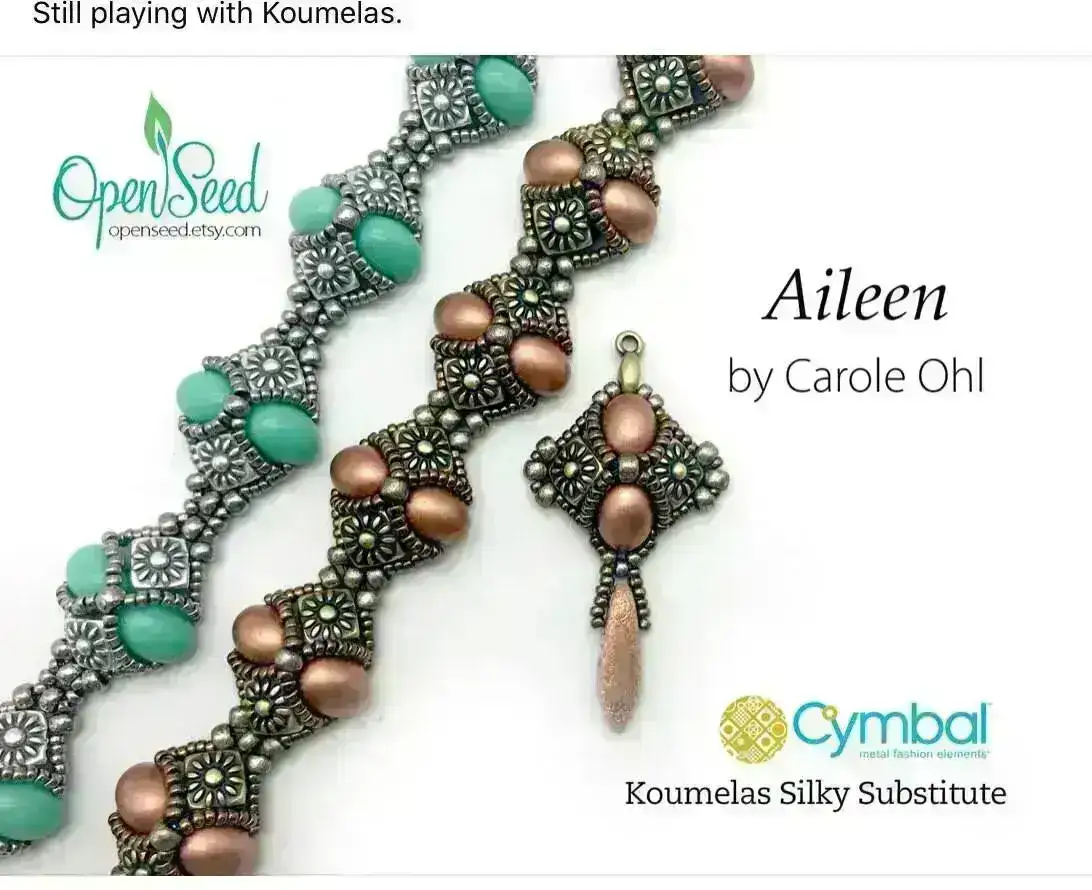 Cymbal Koumelas Silky Bead Substitute or Embellishment, 4 Pcs. - Image 6