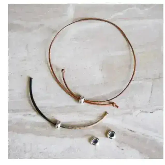 SMALL Bead Stoppers for Leather, Cord or Chain, 6mmx1.2mm - Image 10