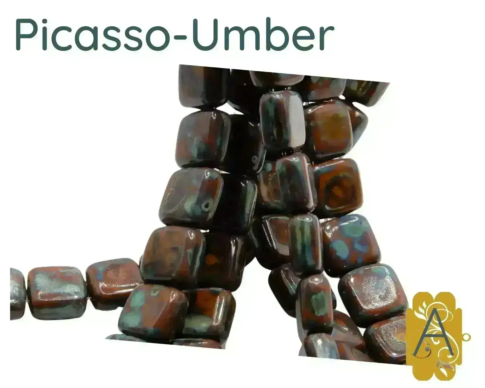 CzechMate Tile Beads, 6mm, Picasso Collection - Image 6
