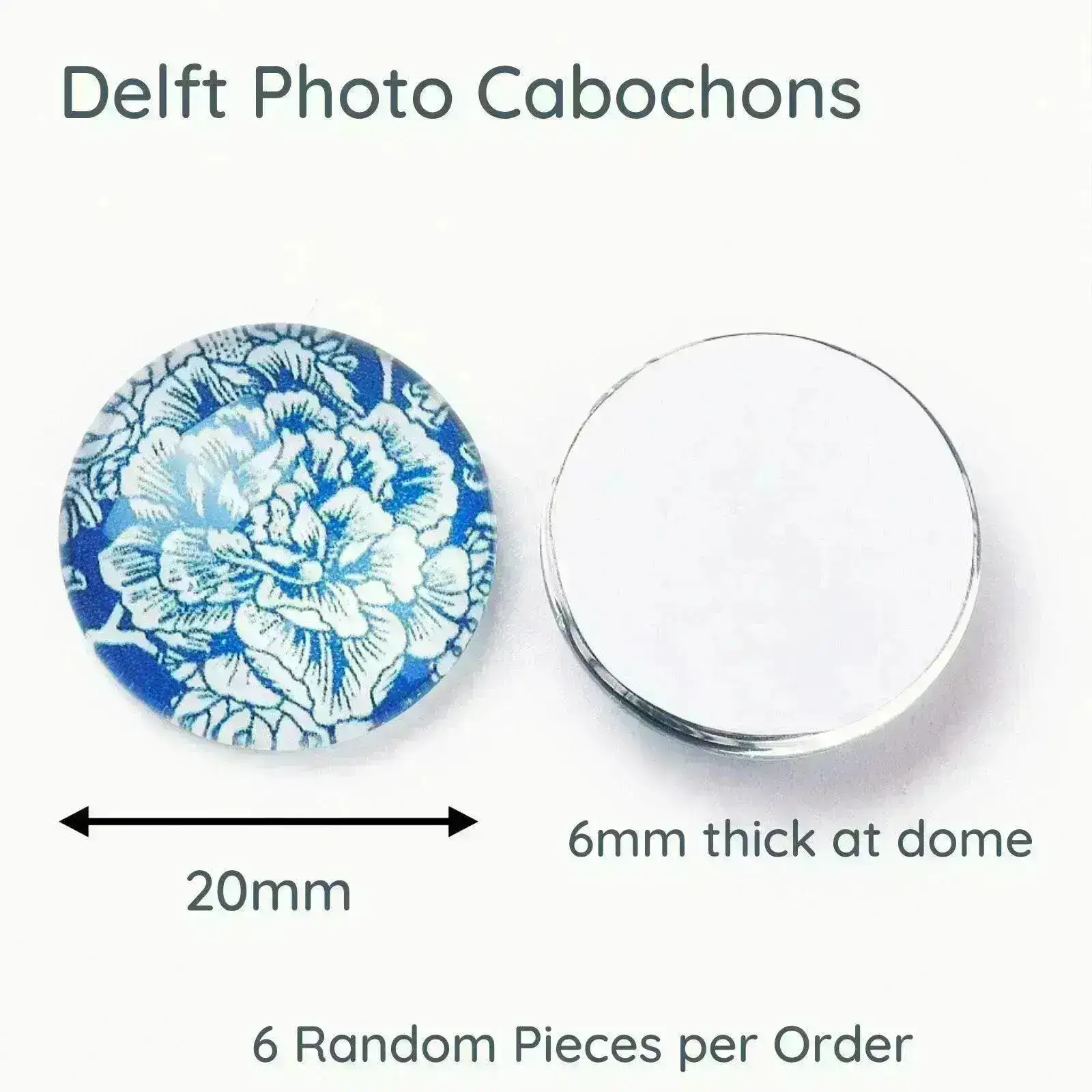 Delft Style Glass Photo Cabochons - Image 3