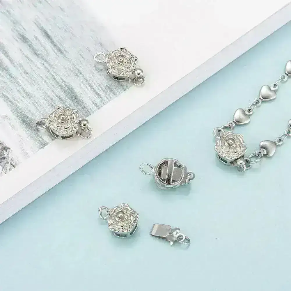 FLEUR, Round or Hex, Small Box Clasp, 1 Strand, 2 Sets - Image 4