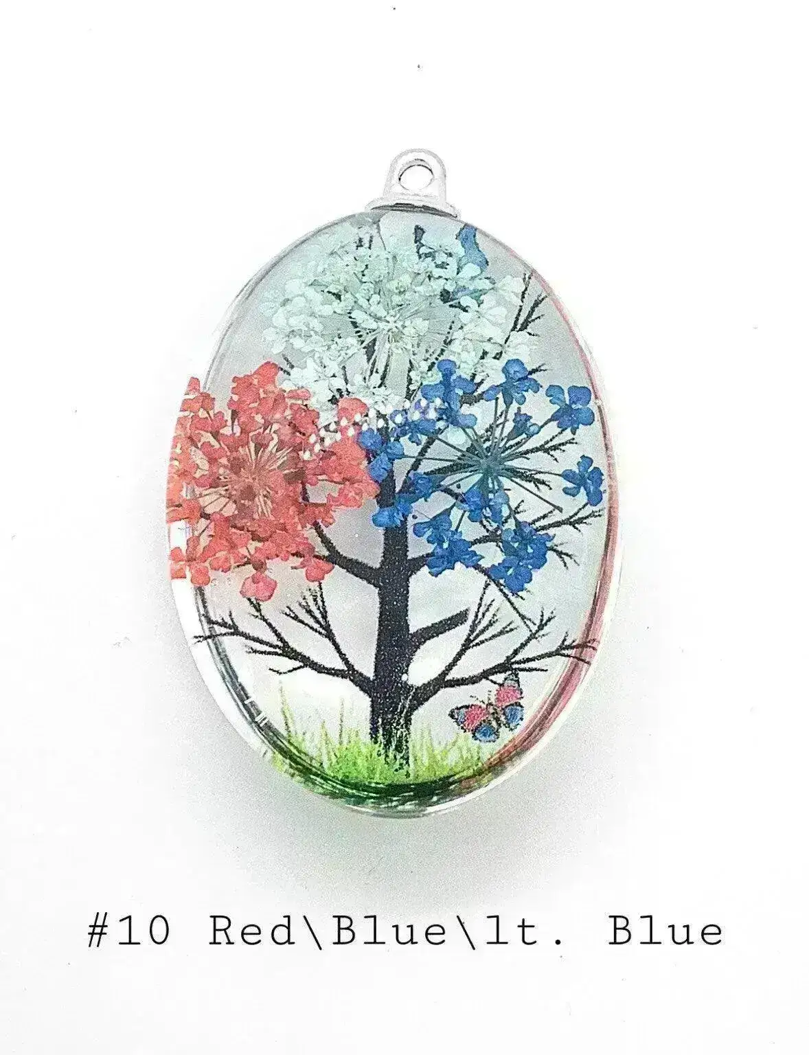Dried Flower Glass Pendants, Handmade and One of a Kind - Image 8