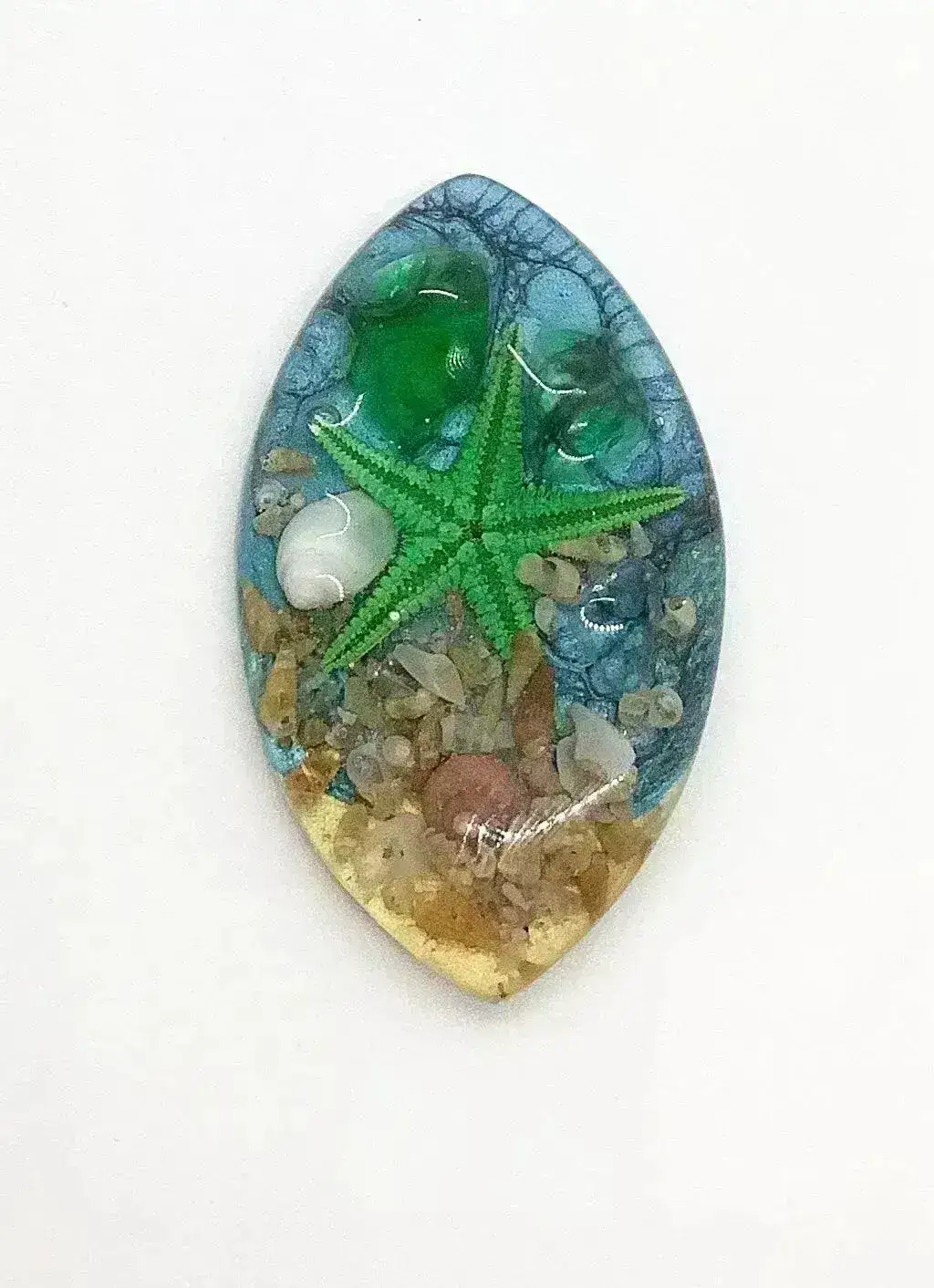 Starfish Navette Cabochons or Pendant Handmade - Image 3