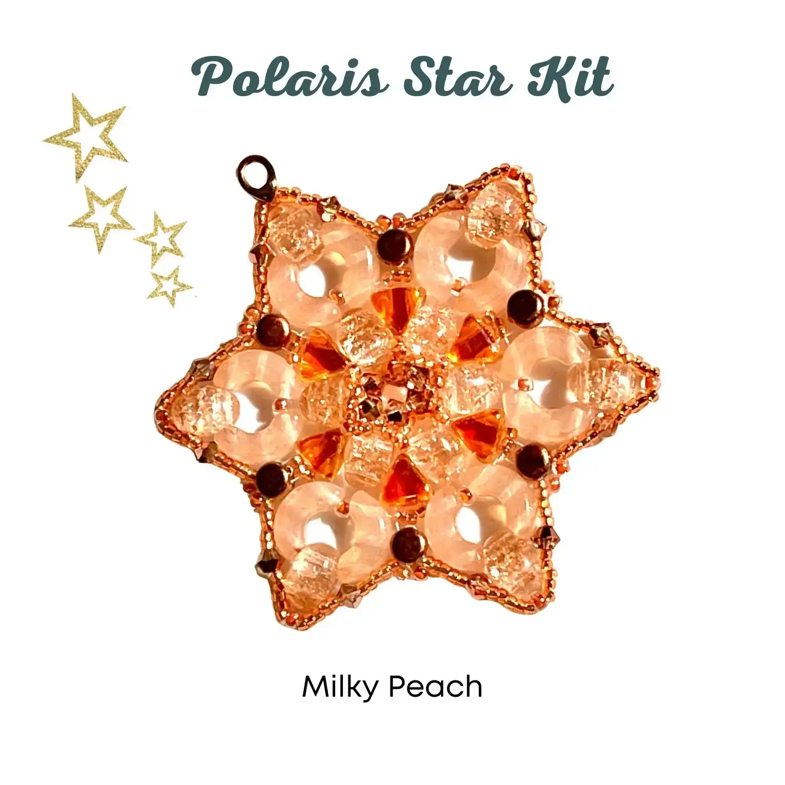 Polaris Star Holiday Ornament or Pendant Bead Kit, 4 Gorgeous Colors - Image 3