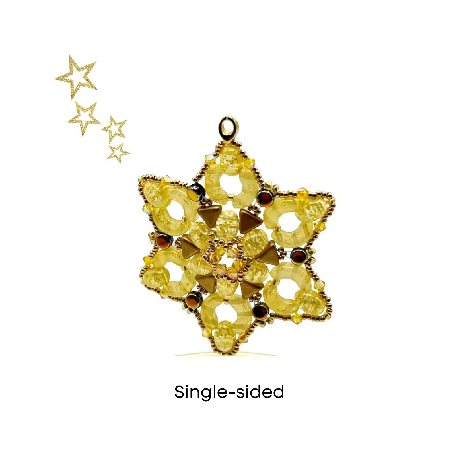Polaris Star Holiday Ornament or Pendant Bead Kit, 4 Gorgeous Colors - Image 6