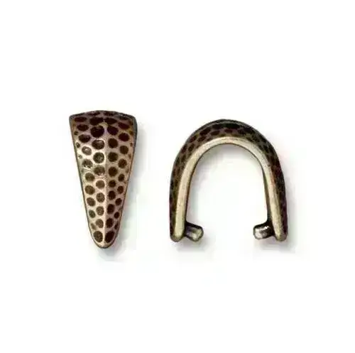 Tierracast Hammertone Small Pinch Bail, 6 Finishes - Image 5