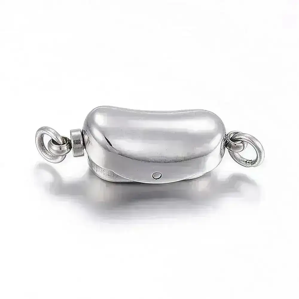 Stainless Steel Bayonet, Push Pull or Peanut Clasp, 1-Strand with Jump Ring, Various Options - Image 3