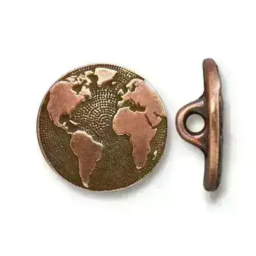 Tierracast, Earth Button, 17mm in 4 Finishes - Image 4