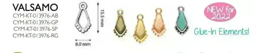 Valsamo, Cymbal Kite Bead Charm or Pendant Setting, 2 Pcs. - Image 6