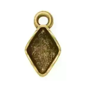 Zenia, Cymbal Gemduo Charm or Pendant Setting, 4 Pcs. - Image 4